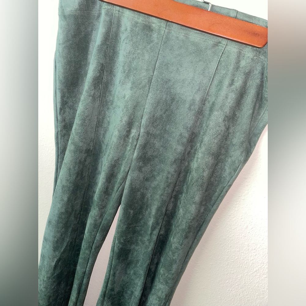 Gianni Bini Maureen Faux Suede Flare Bell Bottoms high Waist Pants size Large - Picture 8 of 8